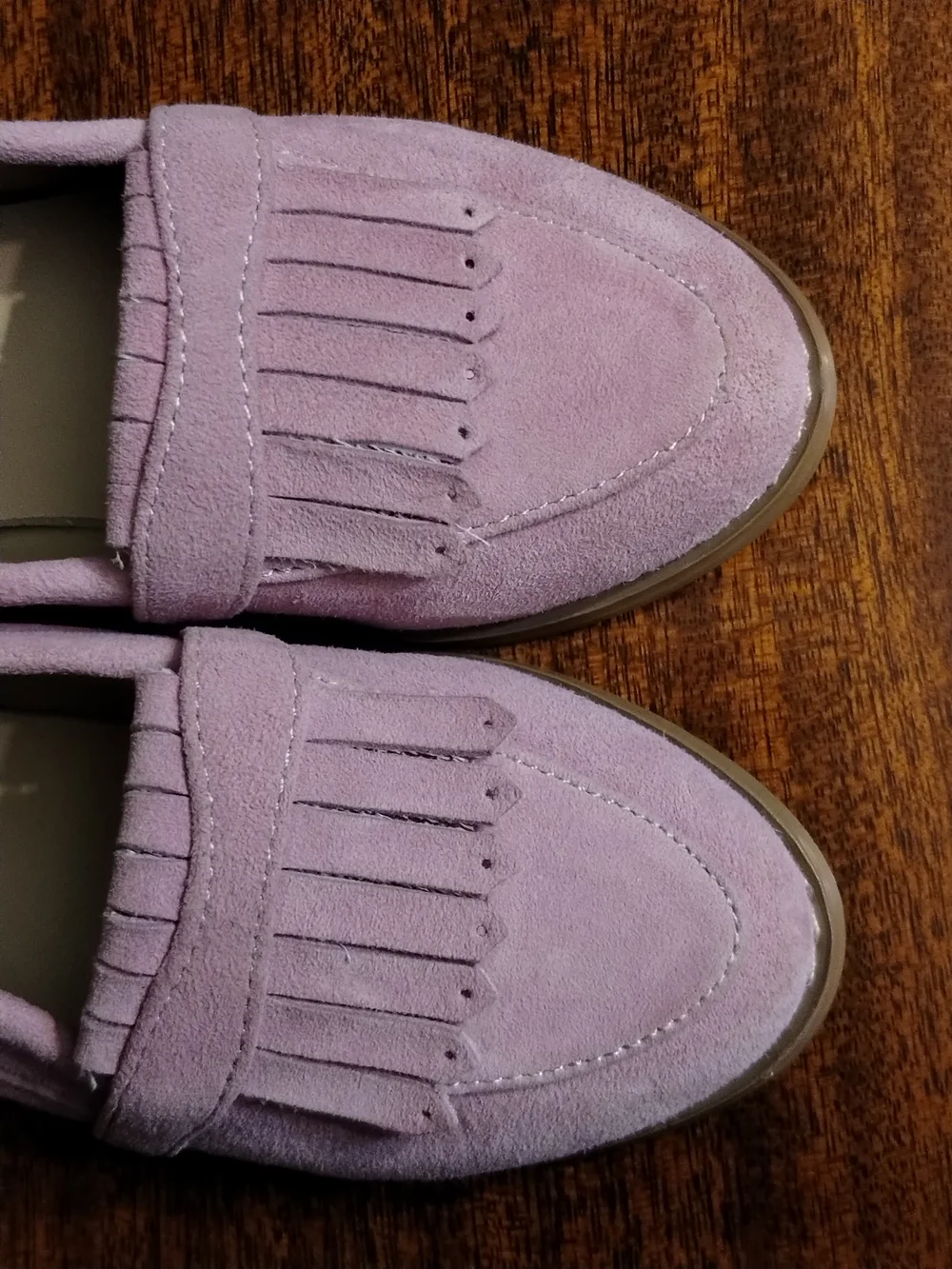 Janie and Jack Girls' Pink Suede Fringe Loafers